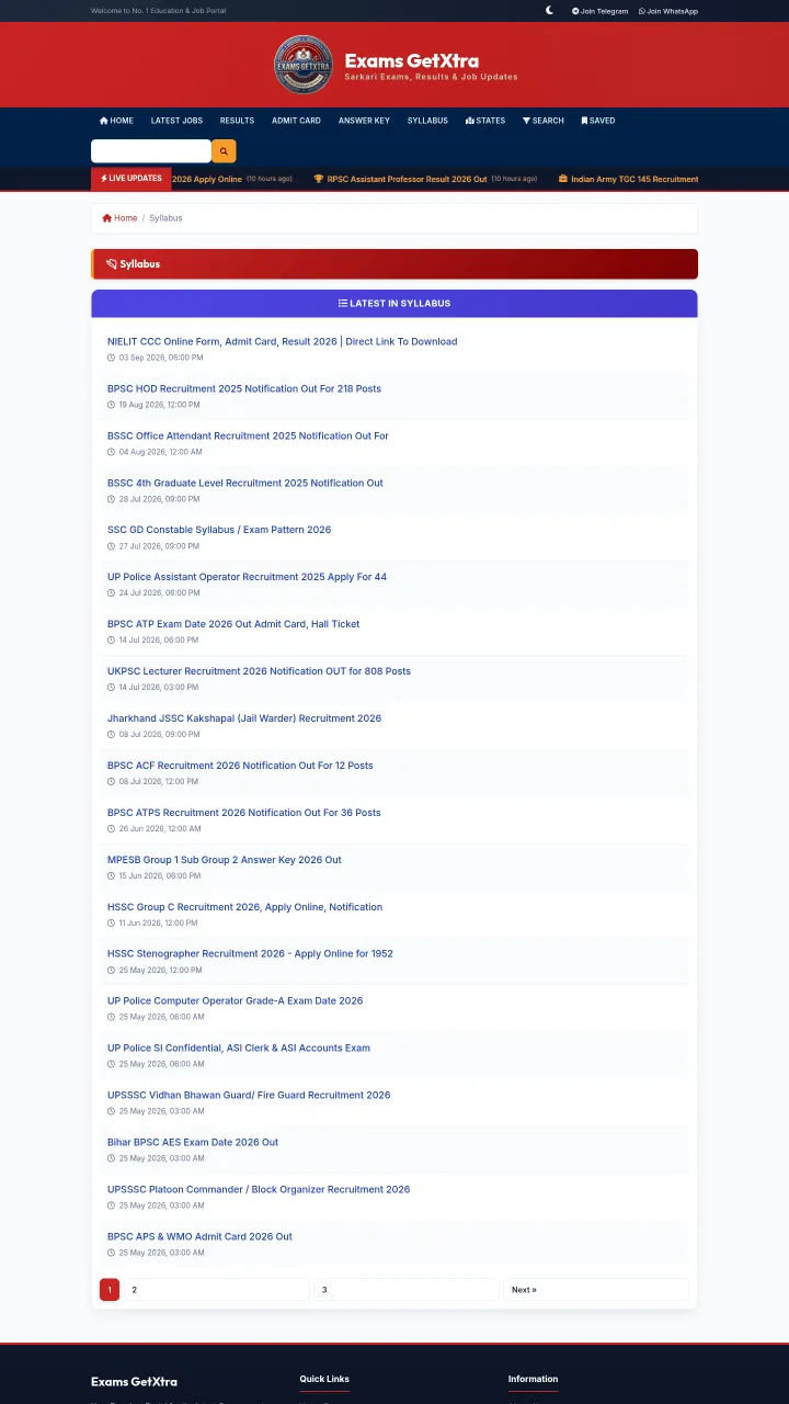 Sarkari Exam & Result Portal — Govt Job CMS with auto post publish , SEO Schema & PWA V1.0.0 — screenshot 6